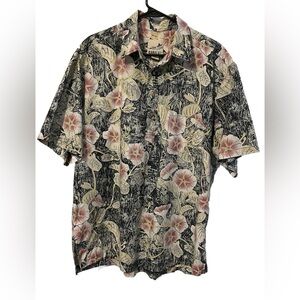🌺 KAHALA Men’s Hawaiian Short Sleeve 3/4 Button Up Aloha Polo Shirt Size XL